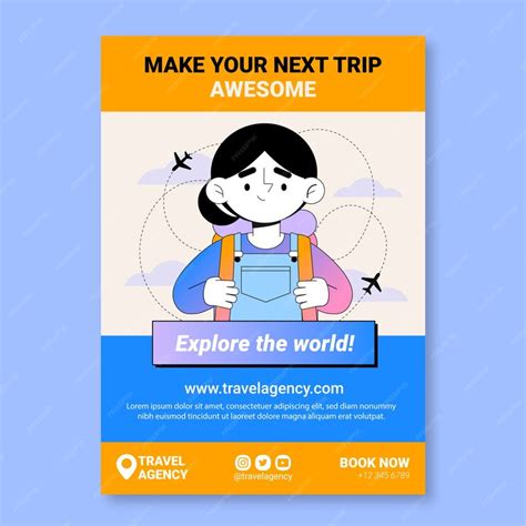 Free Vector | Travel agency poster template