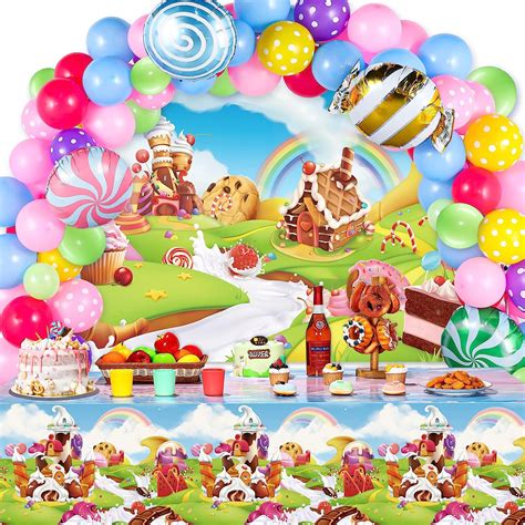 Capoda 87 Pcs Candyland Themed Party Decorations Birthday