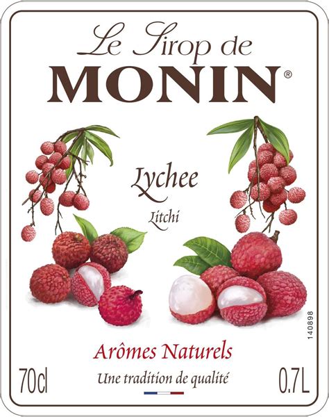 Monin Premium Lychee Syrup Ml For Cocktails Mocktails Vegan