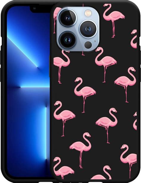 Cazy Hoesje Zwart Geschikt Voor IPhone 13 Pro Flamingo Bol