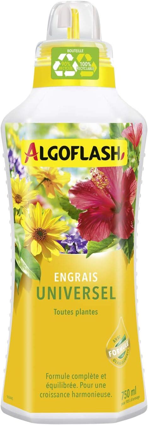 ALGOFLASH Engrais Universel Toutes Plantes Bouchon Doseur Inclus 750