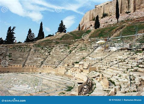 Het Amfitheater Van De Akropolis Stock Foto Image Of Athene