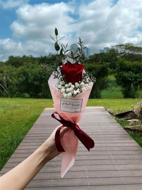 Single Stalk Rose Bouquet For Valentines Day Hobbies Toys