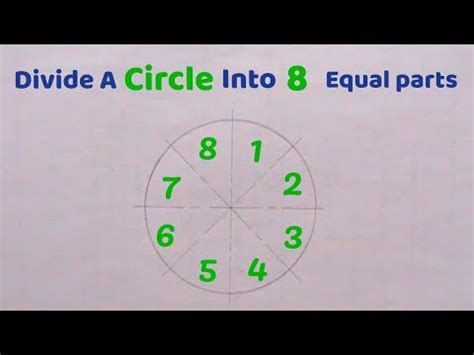 How To Divide A Circle Into 8 Equal Parts Youtube