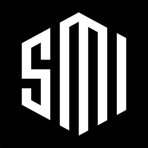 Un Logo Noir Et Blanc Avec Les Lettres Smi Dessus Vecteur Premium