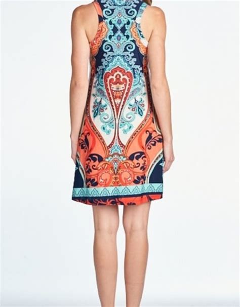 Paisley Print Dress - Pinktini