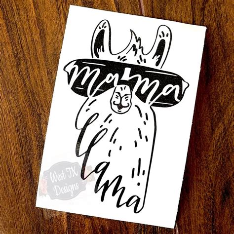 Mama Llama Decal Mom Decal Mothers Day Decal For Mom Cute Llama Decal