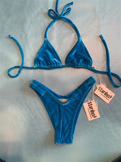 Blue Velvet Bikini Set Atelier Yuwa Ciao Jp