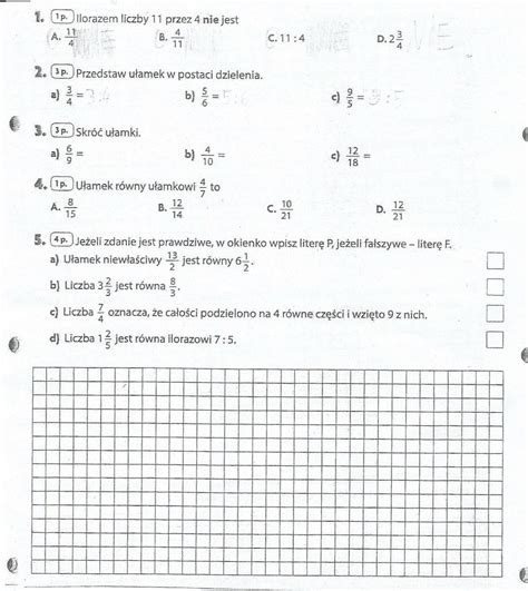 Zadania Tekstowe Klasa 4