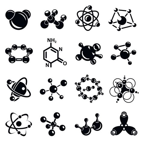 Molecule Icons Set Simple Style 8995074 Vector Art At Vecteezy