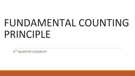 SOLUTION: Fundamental counting principle - Studypool