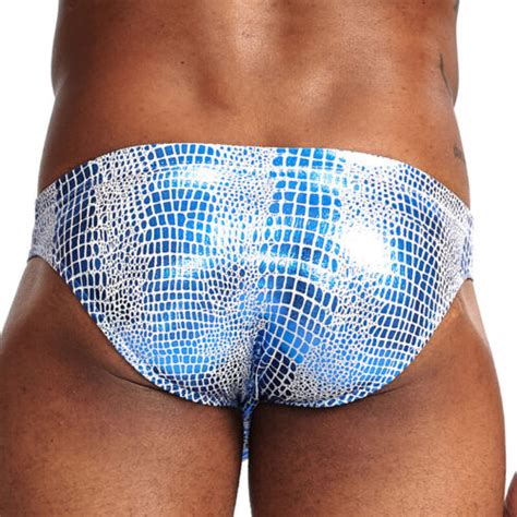 JOCKMAIL Men S Wet Look Thongs Bikini U Convex Faux Leather Underwear Jock Strap EBay