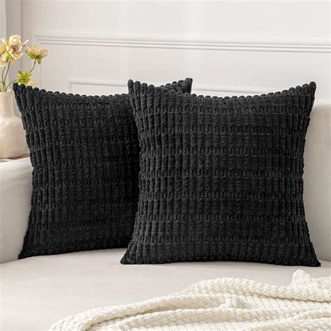 Amazon Miulee Pack Of Corduroy Decorative Throw Pillow Covers