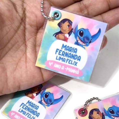 Chaveiro de Identificação Lilo e Stitch Elo7 Produtos Especiais