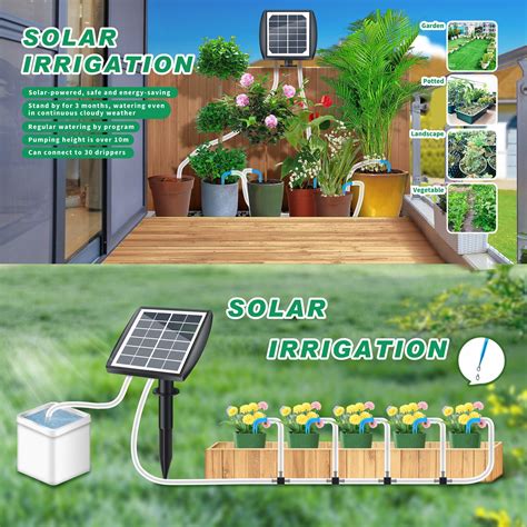 Solar Drip Automatic Irrigation Kit Rechargeable Self Watering