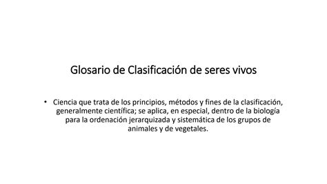 SOLUTION Clasificaci N De Los Seres Vivos Studypool