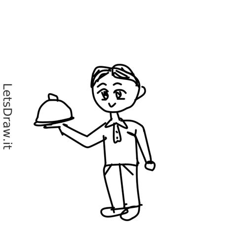 How To Draw Waiter 58hfbfyte Png LetsDrawIt