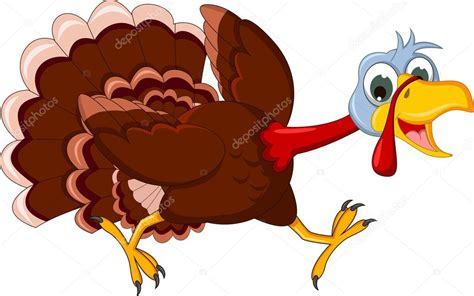 Cartoon Turkey Running Away