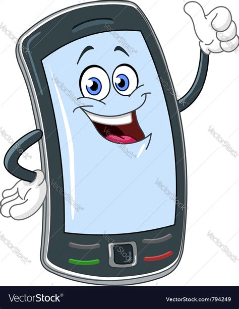 Smart Phone Cartoon Royalty Free Vector Image VectorStock