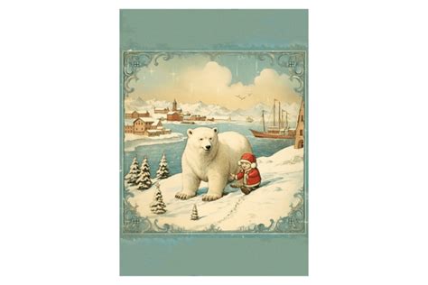 Polar Bear Christmas Card Graphic By Gornidesign · Creative Fabrica