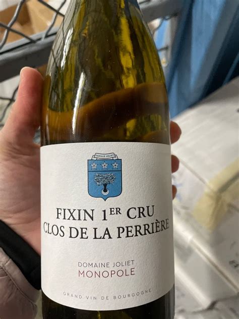 Domaine Joliet Fixin Er Cru Clos De La Perri Re Blanc France