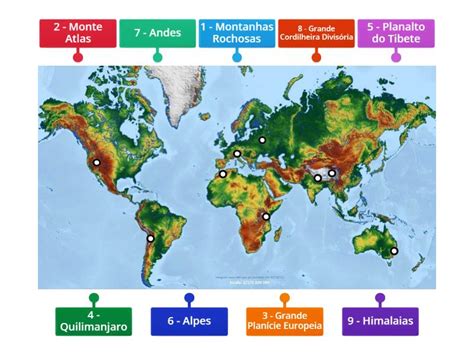 Formas De Relevo Mundiais Labelled Diagram