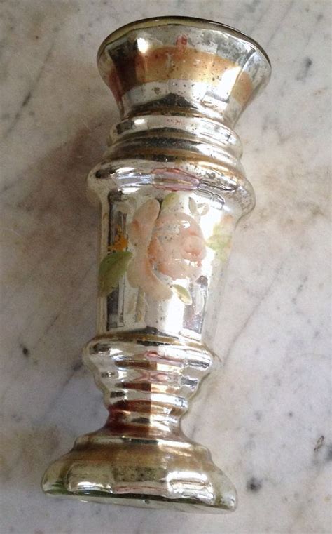 Antique Mercury Glass Vase Circa 1900 Large Mercury Glass Etsy Mercury Glass Vase Mercury