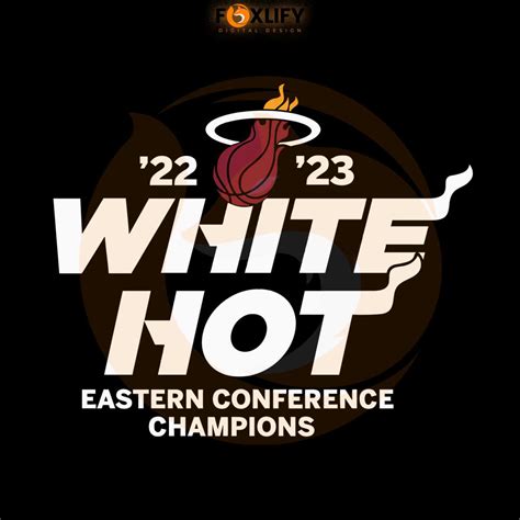 Miami Heat White Hot 2023 Eastern Conference Champions SVG