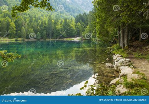 Laghi Di Fusine Lagos Fusine Jezera De Belopeska Italia Imagen De