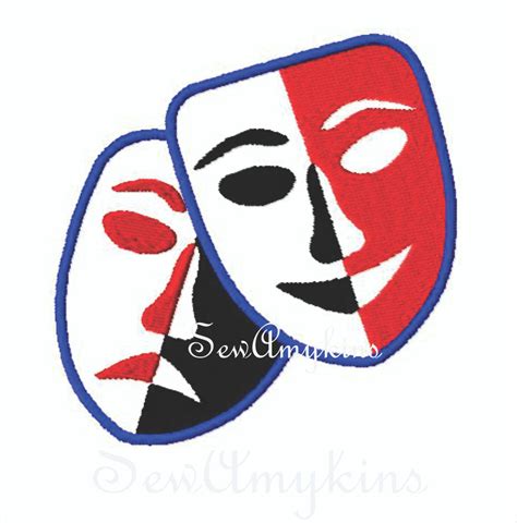 Theater drama applique masks - SewAmykins