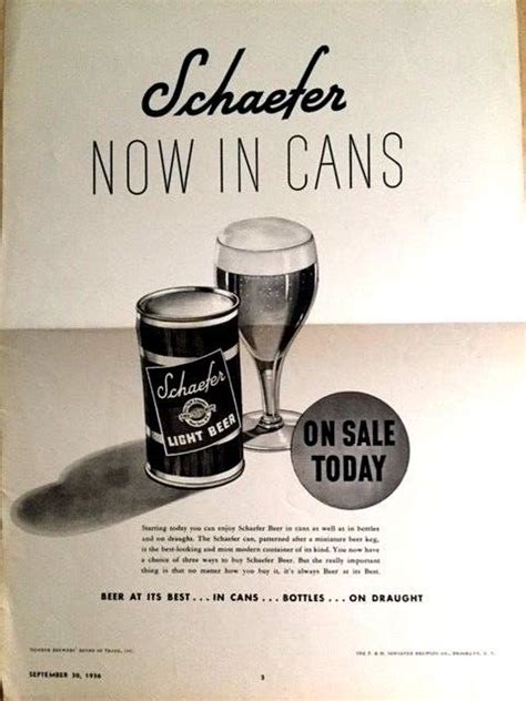 Beer In Ads #2765: Schaefer Now In Cans