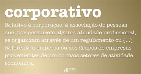 Corporativo Dicio Dicion Rio Online De Portugu S