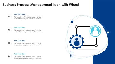 Business Process Management Icon With Wheel Ppt Icon Smartart