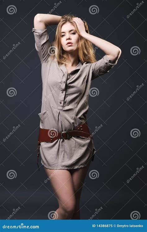 Fashion Portrait Of Seductive Young Woman Stock Image Image Of Blond