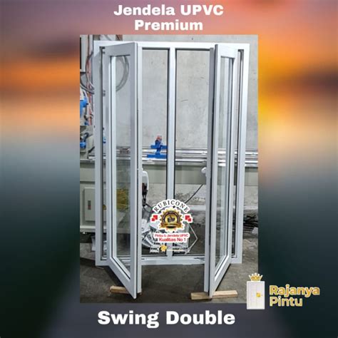 Jual Jendela UPVC Premium Double Glass Clear Swing 2 Daun Shopee