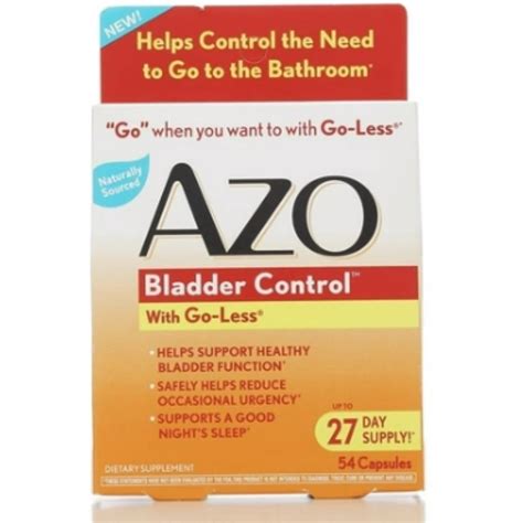 Azo Bladder Control 54 Ea Pack Of 2