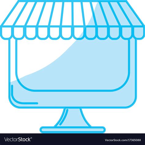 Silhouette technology computer to business Vector Image