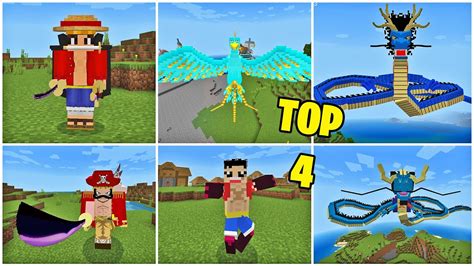 TOP 4 MELHORES ADDONS DE ONE PIECE Para MINECRAFT PE BEDROCK YouTube