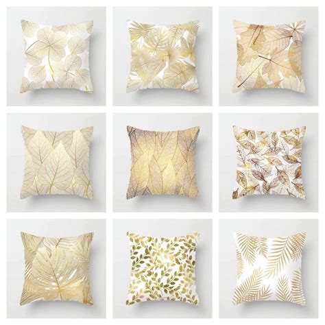 Gold Throw Pillows Cover