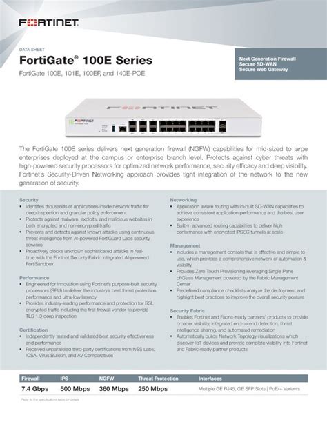 Pdf Fortigate E Series Data Sheet Fortigate E Poe Fg E Poe