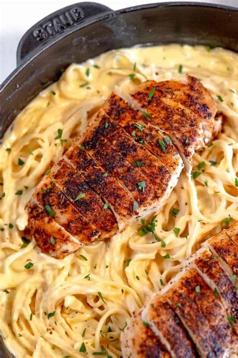 Blackened Chicken Alfredo Pasta Girl With The Iron Cast