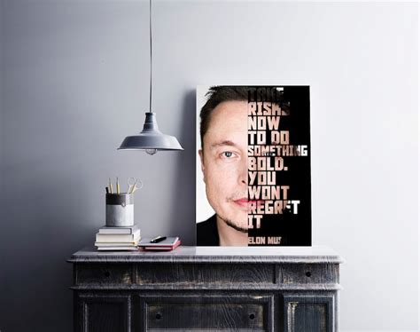 Elon Musk Poster Motivational Wall Art Spacex Decor Premium Etsy