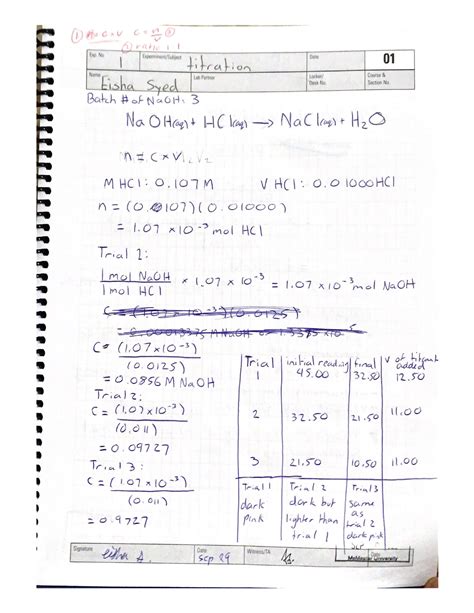 CHEM Lab Stuffs Chem 1A03 Studocu