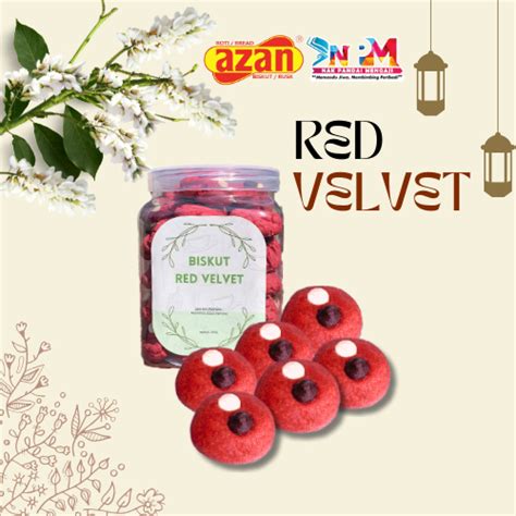 Kuih Raya Biskut Raya Azan Red Velvet 50 Pcs 357g Shopee Malaysia