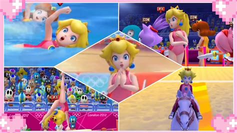 🌸 Mario And Sonic At The London 2012 Olympic Games 3ds All Girls Events Peach Gameplay 💗 Youtube