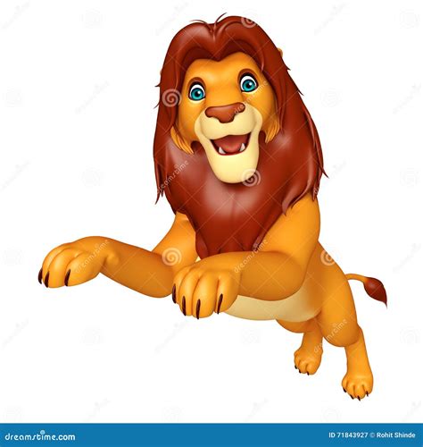 Jumping Lion Cartoon Character Stock Illustration Illustration Of