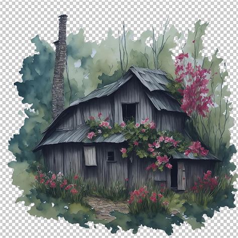 Premium Psd Watercolor Hut