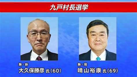 岩手・九戸村長選告示 現職、新人の一騎打ち確定 今月14日投開票 Ibc News Ibc岩手放送