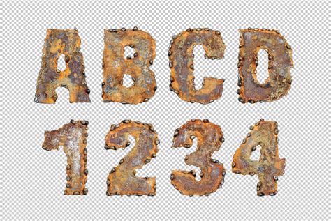 Rusty Metal Font Opentype Typeface Handmadefont