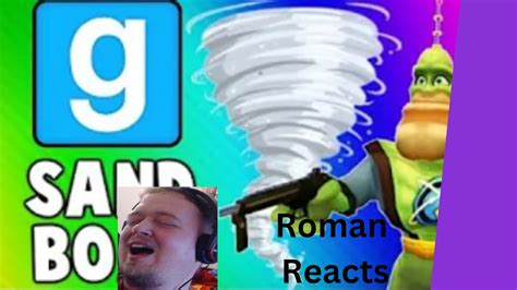 Roman Reacts Gmod Sandbox Funny Moments Tornado Edition House